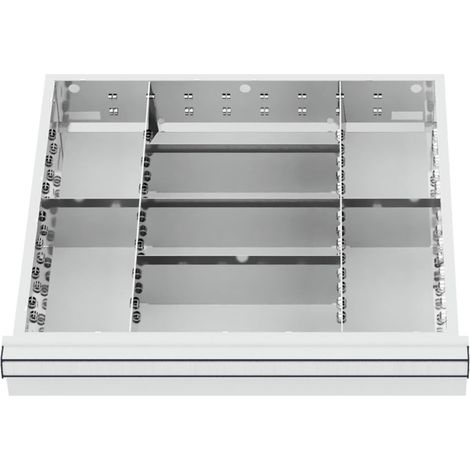 STIER Schubladeneinteilung Metalleinteilung BLH 150/175 mm Innenmaß 500x450 mm 8 Fächer