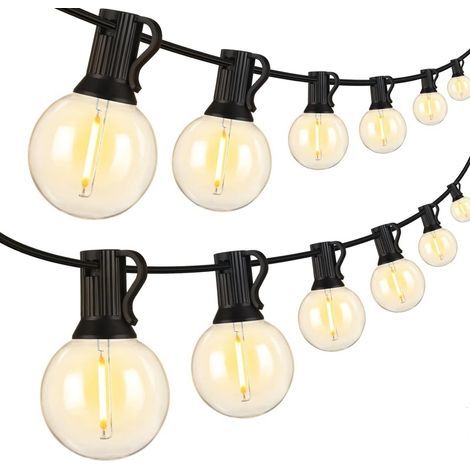 15 Meter lange LED-Lichterkette für den Außenbereich – 25 Lichter für Terrasse und Garten (1/4)