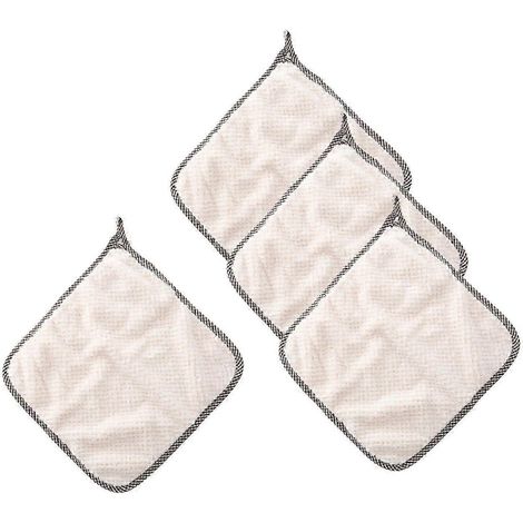 Lot de 4 torchons de cuisine génériques, essuie-mains, chiffons de nettoyage, serviettes pour la maison et le mobilier, séchage rapide-White