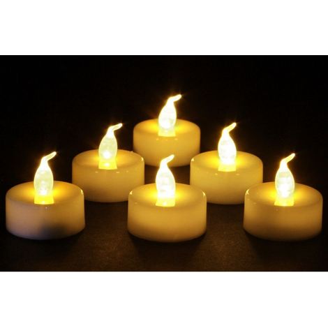 Set 6 Bougies lumineuses à LED Blanc pailleté - Feeric Christmas (1/4)