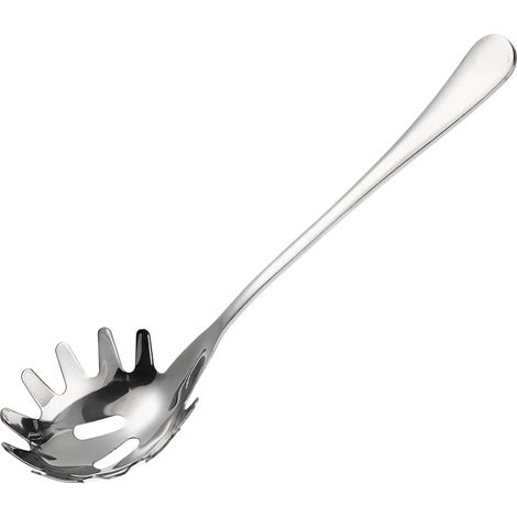 1 Louche à pâtes, Acier inoxydable 304, Poignée ergonomique, Résistant chaleur, Pour cuisson spaghetti