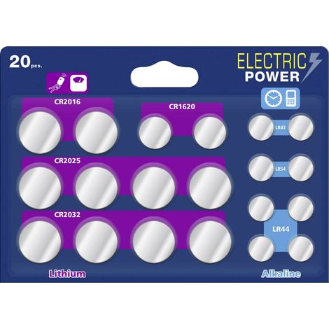 Batterie Pulsante Mish Megablister 20 Potenza elettrica