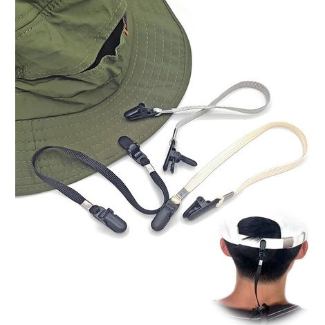 Stück Hutclips Winddichte Hutkordel Winddichter Kappenverschluss Für Outdoor-Aktivitäten Hutclips gegen Wind Geeignet für Angeln Golfen und (1/5)