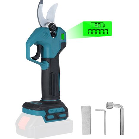 Sécateur électrique sans balais, diamètre de coupe de 30 mm, lame forgée en acier au carbone SK5, écran LCD indiquant l'autonomie (1/5)