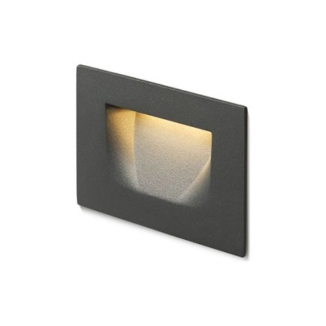 Applique da incasso grigio antracite 230V LED 3W IP54 3000K