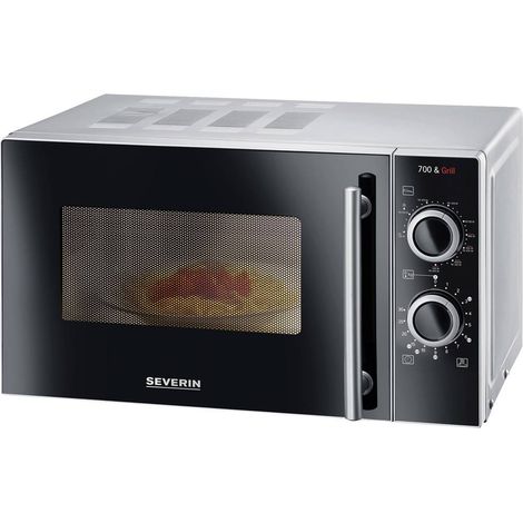 Severin MW 7771 Forno a microonde Nero / Argento 700 W Funzione grill, Funzione timer (1/3)