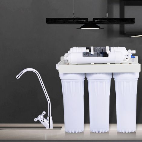Filtre purificateur d'eau 5 étages pour maison, système de filtration de fontaine à boire, cartouche de purification complète pour robinet et cuisine (1/5)