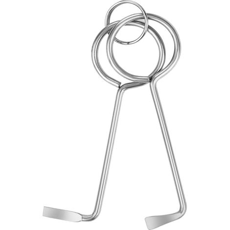 Kit de Crochetage de Serrure,Lot de 2 Clés Universelles en Acier Inoxydable,Outil D'ouverture,pour Serrure à Gorge,Portes de Chambre,Outil D'ouverture de Porte (1/5)