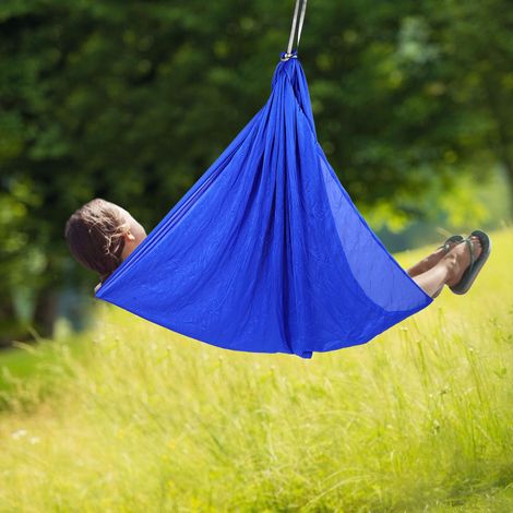 Hamac-balançoire gonflable pour patio, hamac-balançoire d'intérieur/extérieur, 1,5 m, bleu royal. (1/5)