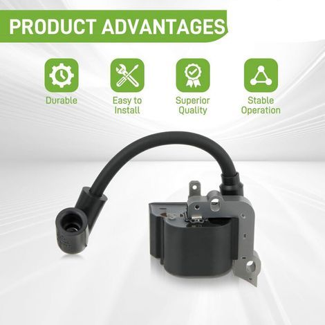 Bobine d'allumage STIHL haute tension compatible avec les souffleurs BG55, BG65, BG85, BG45, BG46, le taille-haie BR45 et l'allumeur dédié. (1/2)