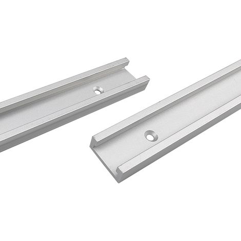Modification DIY d'un rail de guidage de type 30 pour scie circulaire électrique, poignée de poussée, limiteur de barre de guidage, établi inversé, alliage d'aluminium, rouge 50 mm. (1/5)