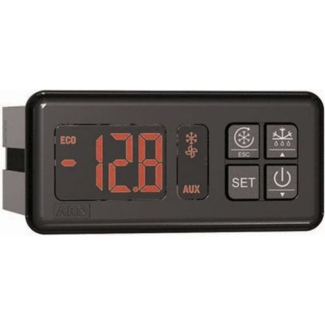 Controlador Digital AKO-D14223  230V  2 Relés (16A+8A)  Rango -50/+99.9ºC  Termostato Profesional para Frío