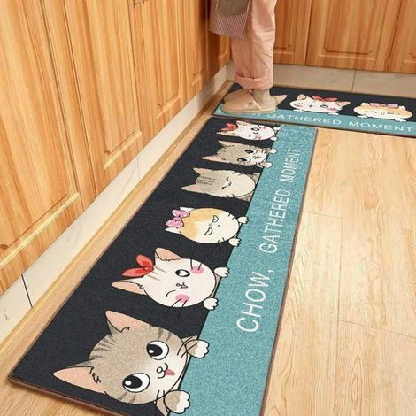 Ensemble de tapis de cuisine  Tapis doux, antidérapants et absorbants – un indispensable dans toute cuisine (1/4)