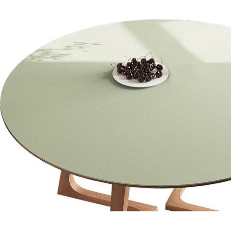 Protection de table PU Rond 90cm Vert Imperméable Résistant aux rayures
