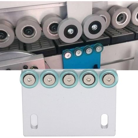 Roues auxiliaires à plaque étroite argentée pour éviter les déviations d'alimentation et accessoires pour plaqueuse de chants (5 roues) (1/5)