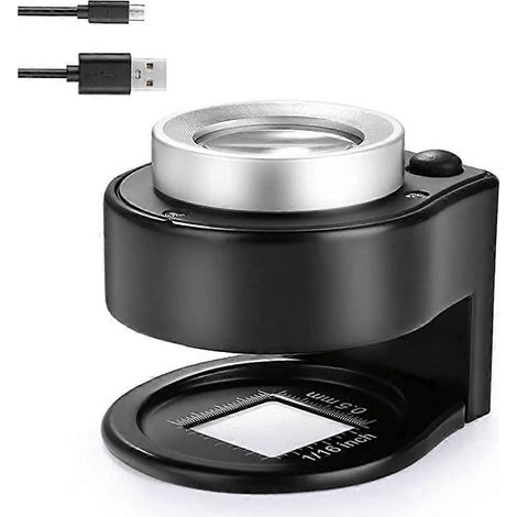 Loupe grossissante 30X avec 6 LED, loupe lumineuse -- (1/5)