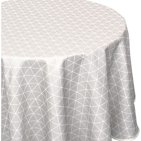 Nappe imprimée polyester PACO géométrique Rond 180x180 cm (1/5)