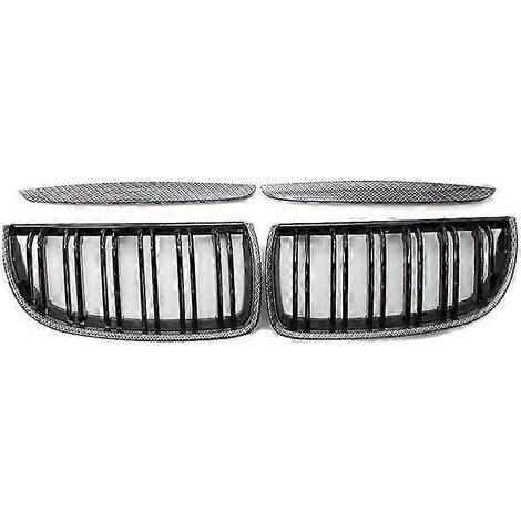 Frontgrill mit Doppellamellen in Carbonfaser-Optik für BMW 3er E90 E91 (2005–2008) – JXLGV (1/5)
