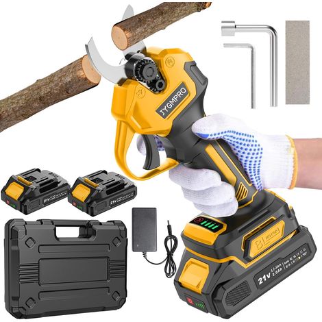 Sécateur Électrique Sans Fil - 30mm Secateur Electrique avec 2x 2000mAh Batteries et Écran LCD, 600W Moteur sans Balais, pour Jardinage, Vigne, Arbre Fruitier (1/5)