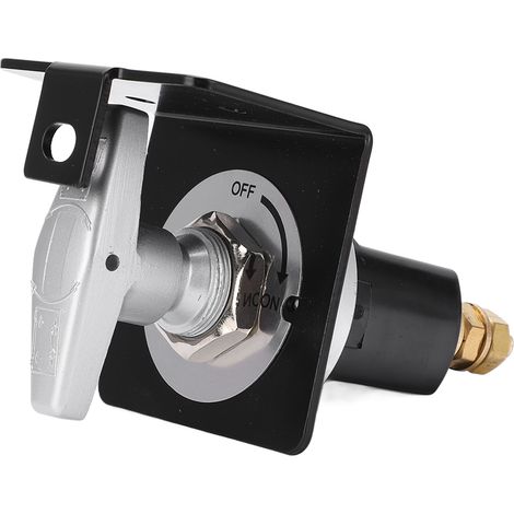 Interrupteur coupe-batterie avec plaque de verrouillage, isolateur de coupure de batterie pour camping-car, yacht, camion, véhicule de chantier (1/5)