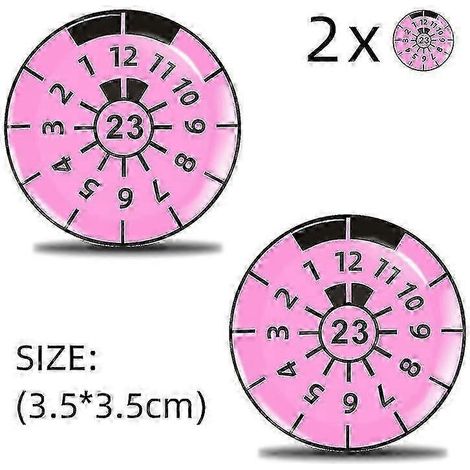 Set mit 2 3D-Gel-Kennzeichenaufklebern, TÜV-Prüfplaketten - GSLA23 (1/4)