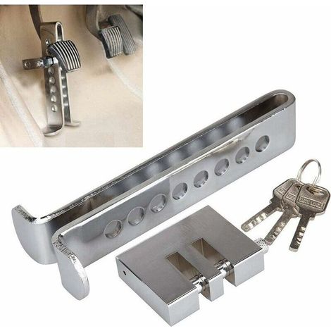 Serrure d'embrayen acier inoxydable antivol de voiture fournitures de protection de sécurité de véhicule serrure d'embrayde frein de voiture (1/5)