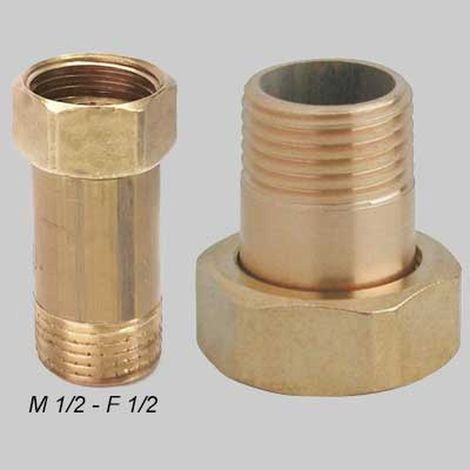 CODOLO OTTONE GIALLO DADO GIREVOLE - M 3/8 - F 1/2