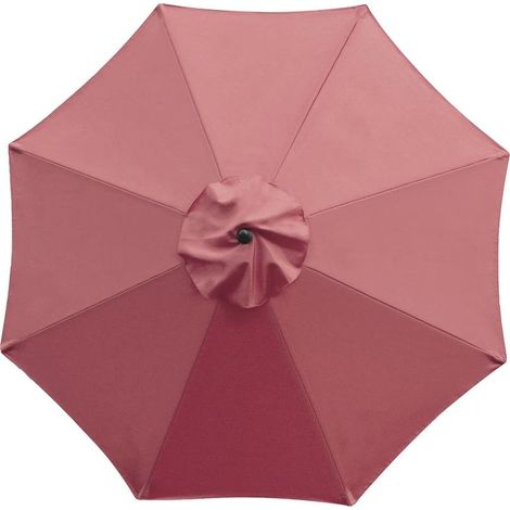 Toile De Remplacement Pour Parasol - Polyester 160 G - Diamètre 300 Cm - 8 Baleines - Vin Rouge (1/5)