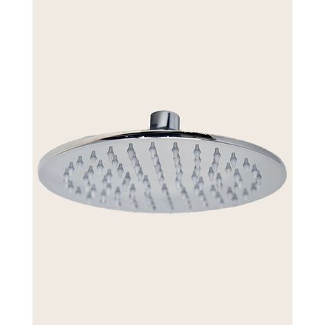 Soffione doccia 20 cm 6,5 mm tondo in acciaio cromo lucido Smart (1/2)