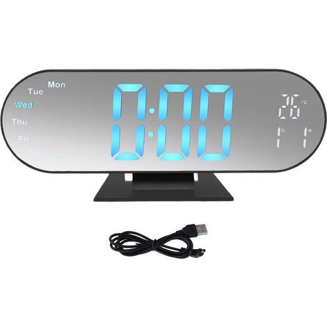 Large RGB LED Digital Alarm Clock (Blue) (1/5)