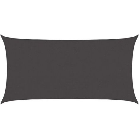 Voile d'ombrage gris anthracite 2 x 6 mètres en PEHD (1/5)