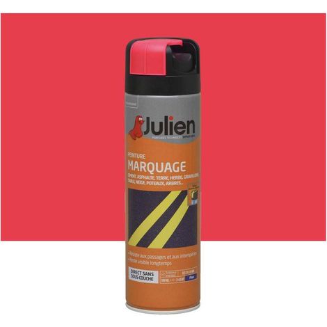 Marqueur Peinture Rouge Fluo 500 ml - Idéal pour Marquage et Signalisation - D-Work (1/2)