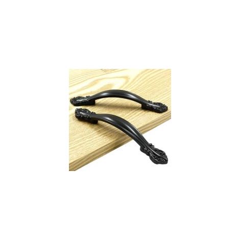 Sollbry, 6 poignées de tiroir en métal noir mat pour armoires de cuisine (118 x 20 mm) (1/4)