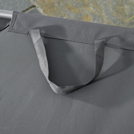Sdraio Pieghevole Regolabile su 5 Posizioni, Lettino da Sole con Seduta in Tessuto Oxford Respirant, Gris, 187x55x24cm, pour Jardin Piscine et Plage (1/5)