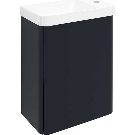 Sapho Zorba - Mobile lavabo, 39x22x50 cm, 1 anta S/D, antracite opaco LT113-3434 (1/5)