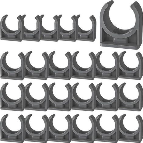 Set di 24 fascette stringitubo a U per il fissaggio di tubi flessibili in acciaio inossidabile, plastica e gomma (1/5)