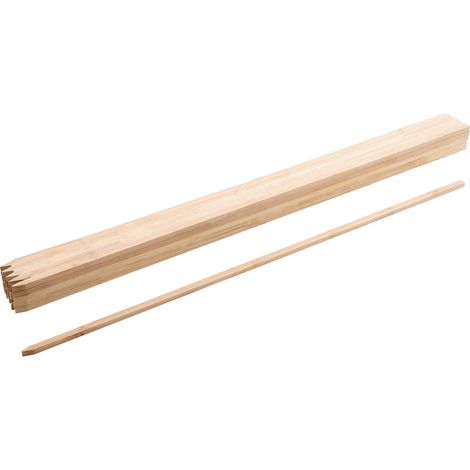 Mophorn Holzpfähle, 25 Stück, 17,53x12,7x1219,2 mm Holzpflöcke mit spitzer Spitze, Zaunpfosten aus Tannenholz, ideal für Schlammzäune, Gartenbegrenzungen und Markierungen von Grundstücksgrenzen (1/5)