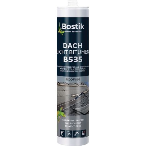Sellador de techo bituminoso B535 negro cartucho 300ml BOSTIK (Por 12)