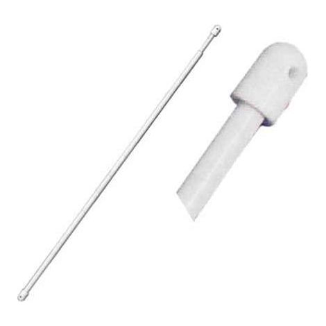 Xtra Bris Bris Tondo Plasticato Astina per Tende Regolabile 10 mm 80 100 cm 2 Pezzi colore Bianco