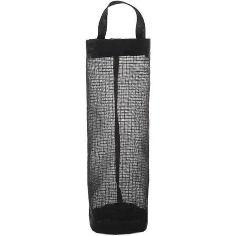 Porte-sac mural support de sac en plastique distributeur suspendu stockage poubelle sac à ordures cuisine organisateur de déchets 1 noir