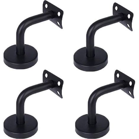 Supports de Main Courante, 4 Pièces Acier Inoxydable Main Courante Support, pour Support de Couloir de Mains Courantes de Mur Intérieur Loft Main Courante Escalier (60 X 60mm) (1/5)