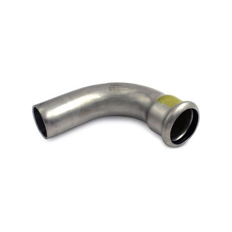 Curva 90° MF raggio stretto ø18 inox 316L a pressare GAS 181018901CG (1/2)