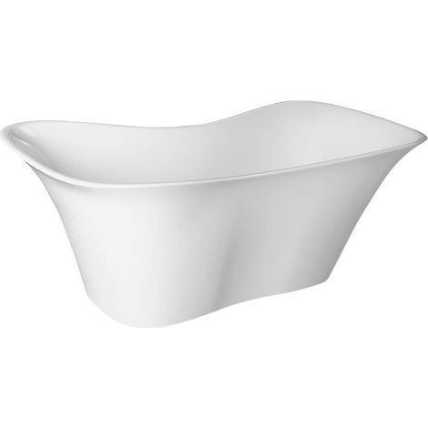 FLORA Cast Marble Freestanding Bath 180x80x67cm, Blanc (1/4)