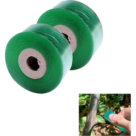 Rubans de Greffage, 2 pièces Ruban Greffage Transparent, 100m × 2cm Ruban Greffage Transparent, Rouleaux de Ruban Greffage, Ruban de Greffage Autocollant, Ruban de Greffage pour Arbres Fruitiers (1/5)