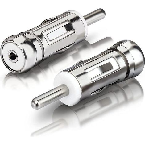 Bingfu Adaptateur Antenne Autoradio Voiture Connecteur de Prise DIN à ISO Embout Antenne Auto Compatible avec Auto Unité Principale Récepteur Stéréo Amplificateur de Signal,2 Paquet (1/5)