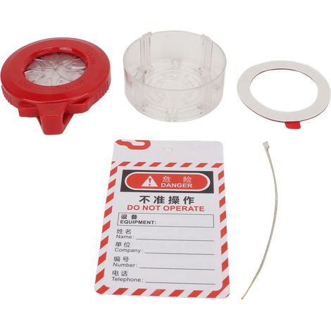 Ortviai Couvre-bouton d'arrêt d'urgence rotatif en polycarbonate UV résistant – Diam. 35-43 mm, hauteur ≤27 mm