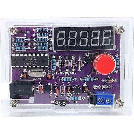 Circuit de mesure d'oscillateur à cristal pour fréquencemètre numérique 1 Hz-50 MHz, kit de soudure pour la fabrication électronique DIY. (1/5)