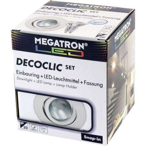 Megatron MT75400 Lampada da incasso LED (monocolore) GU10, GU5.3 4.5 W Bianco