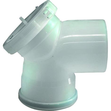 Curva 87° mf con ispezione pph Ø 110 in polipropilene