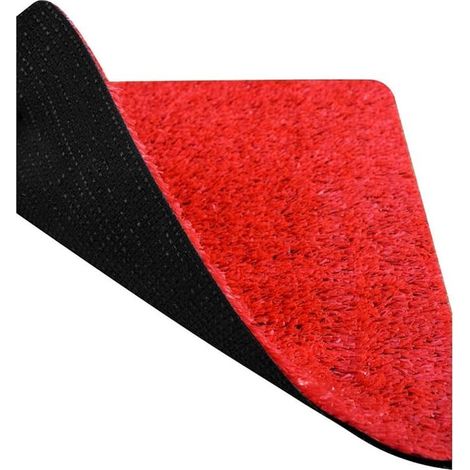 Erba Sintetica Tappeto Rosso 7mm Rotolo da 2x10m Tappeto Sintetico Resistente Ideale per Eventi, Terrazze e Fiere